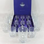 A set of six Edinburgh crystal wine glasses, boxed,