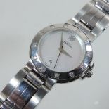 WITHDRAWN - A ladies steel cased wristwatch, by Michel Herbelin,