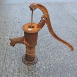 An iron garden water pump,