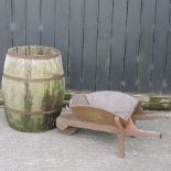 A wooden barrel, 78cm tall,