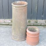 A terracotta chimney pot, 81cm,