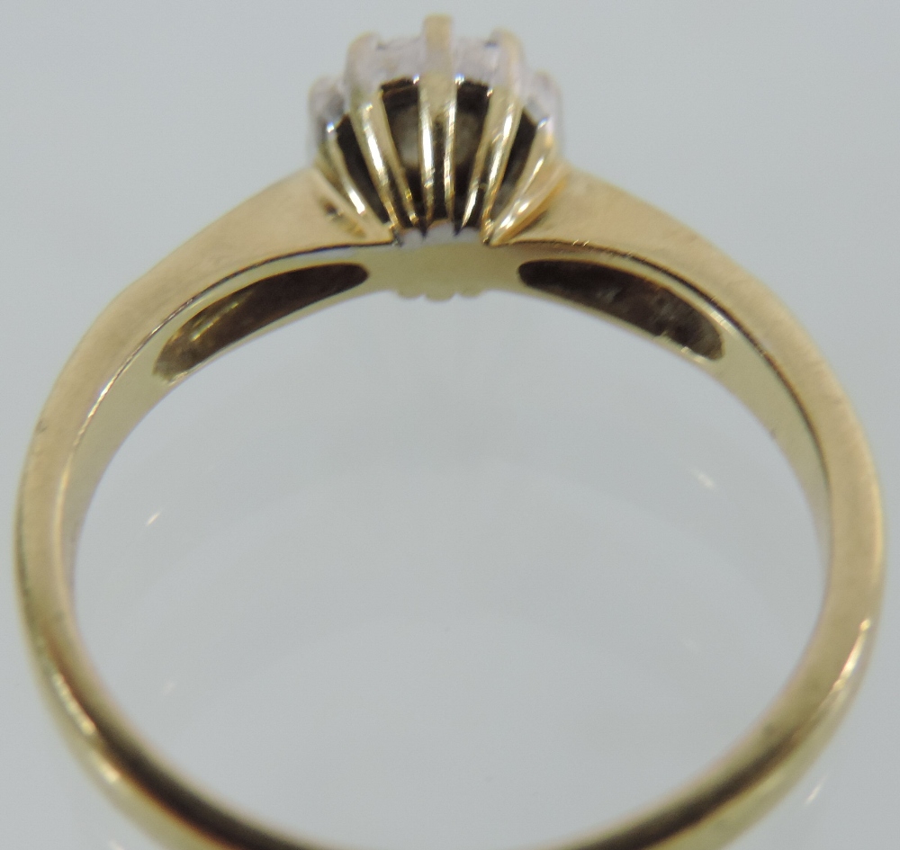 An 18 carat gold illusion set diamond solitaire ring, approximately 0. - Image 7 of 7