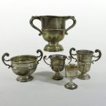 An early 20th century silver trophy cup, Birmingham, 14cm tall,