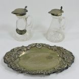 A Victorian silver pin tray, Birmingham 1899, 18cm,