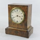 An early 20th century walnut mantel clock, the painted dial signed Camerer Cuss & Co,