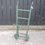 A green painted sack barrow,