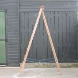 A large wooden step ladder,