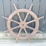 A ship's wheel,