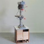 A Tooltech plus 16mm drill press, on a stand,