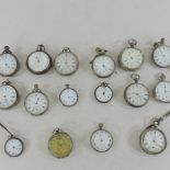 A collection of various mainly 19th century pocket watches,