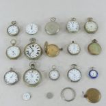 A collection of various 19th century and later pocket watches,