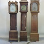 A George III oak cased longcase clock, 212cm high,