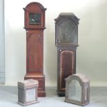 A late George III longcase clock case, 200cm tall,