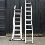 An aluminium ladder, together with another,