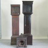 A late George III mahogany cased longcase clock case, 201cm high,