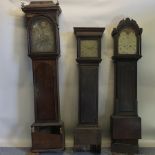 A George III oak cased longcase clock, 232cm high,