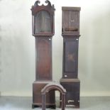 A late George III longcase clock case, 218cm high,