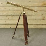 A brass mounted telescope,