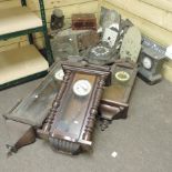 A collection of clocks and clock parts,