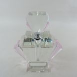 An Art Deco style pink glass scent bottle,