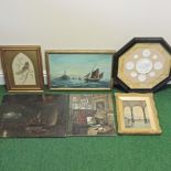 A collection of classical cameos, in a display frame, 50 x 50cm, together with Max Parsons,