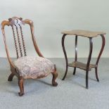 An ornate Victorian carved rosewood nursing chair,