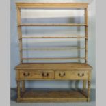 A 19th century pine dresser,