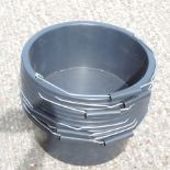 A set of ten animal feeder buckets