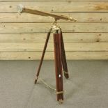 A brass mounted telescope,