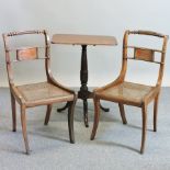 A pair of Regency mahogany chairs,
