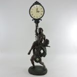 A 19th century style figural mantel clock,