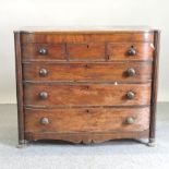 A 19th century Scottish mahogany chest of drawers,