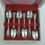 A set of six silver George III teaspoons, by William Chawner,