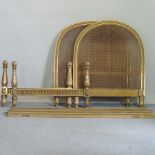 A pair of early 20th century gilt single cane bedsteads,