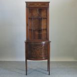 An Edwardian mahogany and satinwood inlaid display cabinet,