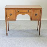 An Edwardian mahogany and ebony strung sideboard,