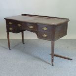 A 19th century mahogany desk, stamped Gillows to the drawer,