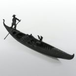 An early 20th century bronze model of a Gondola,