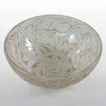 A Lalique frosted glass 'Pinsons' pattern bowl, designed circa 1933,