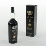 Loch Dhu 10 year old The Black Whisky single malt, from Mannochmore distillery, 1 litre,