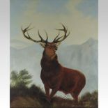 Edward Henry Windred *ARR, (1875-1953), Stag, signed and dated 1915, oil on canvas,