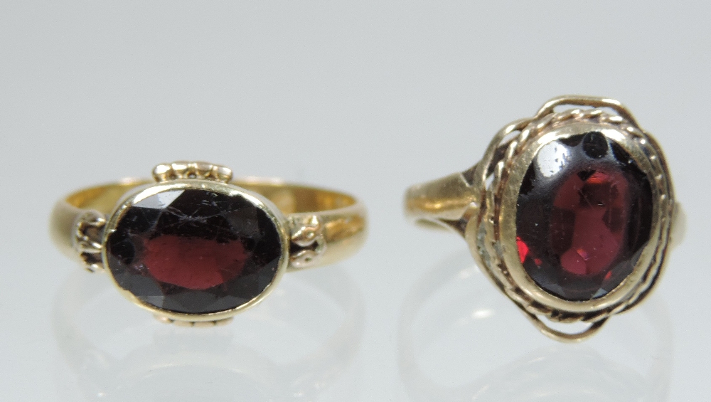 A Victorian 22 carat gold and garnet set ring, London 1871, - Image 5 of 6