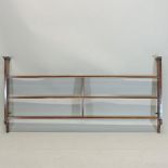 A set of Regency mahogany wall hanging open shelves,