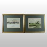 Lysbeth Liverton RAS NDD *ARR, (b1942), Summer and Winter, a pair of signed watercolours,