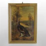 English school, (19th century), a game bird in a woodland landscape, oil on canvas,