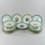 A 19th century Staffordshire porcelain part dessert service,
