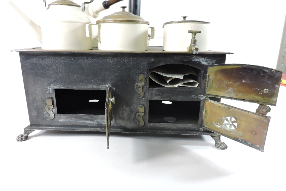A rare early 20th century miniature stove, possibly Marklin, - Image 2 of 4