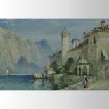 William Collingwood Smith, (1815-1887), Lake Orta, signed watercolour, 19 x 29cm,