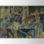 Elspeth Buchanan, *ARR, (1915-2011), Glasgow Cafe, oil on board,