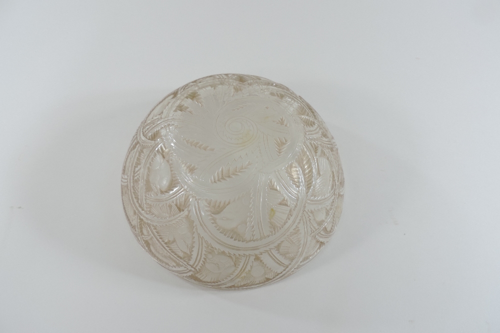 A Lalique frosted glass 'Pinsons' pattern bowl, designed circa 1933, - Image 7 of 9